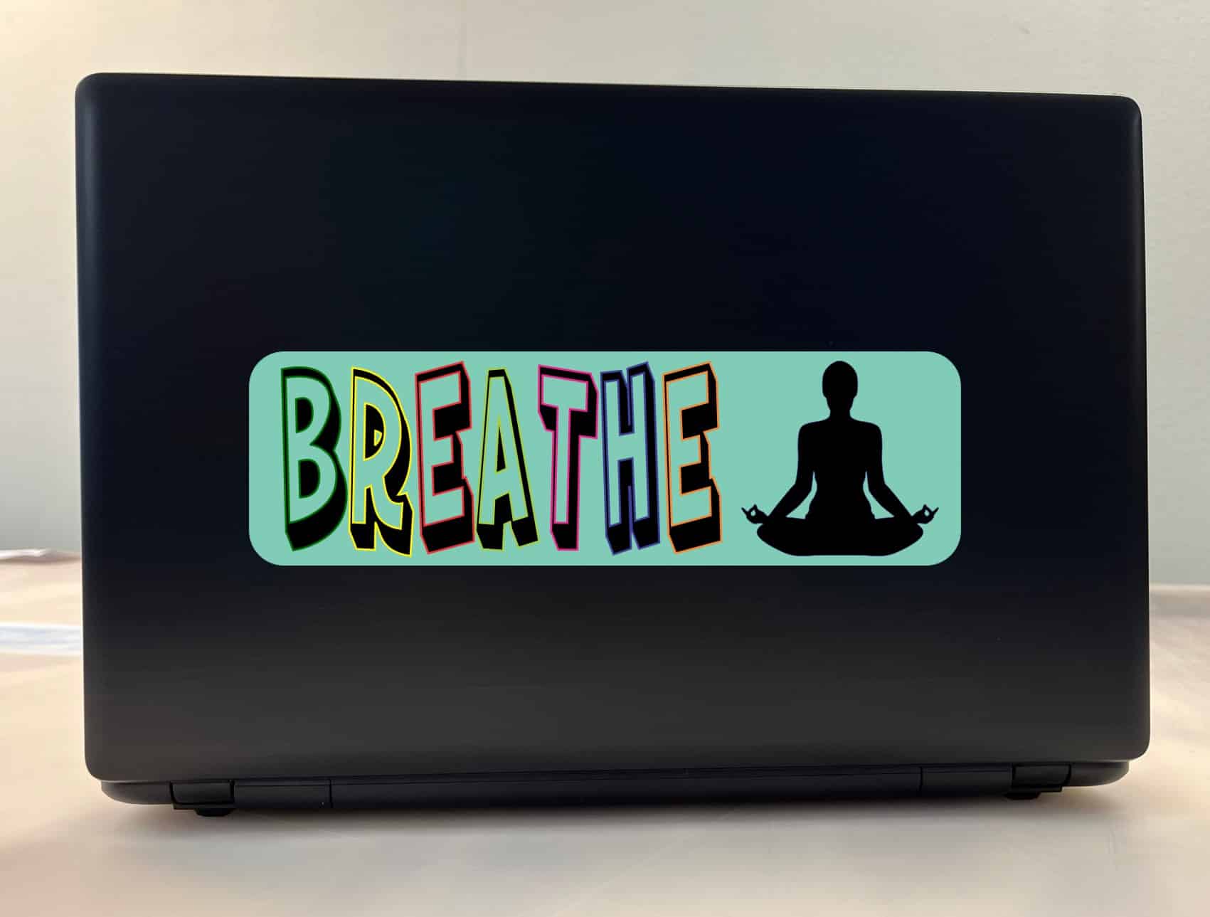 10in x 3in Breathe Yoga Bumper Sticker Vinyl Decal Window Sticke - Image 3
