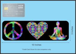 10in x 3in Peace Love Yoga Bumper Sticker Vinyl Decal Window Stickers Decals