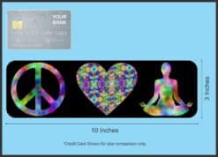 10in x 3in Peace Love Yoga Bumper magnet Vinyl magnetic magnets