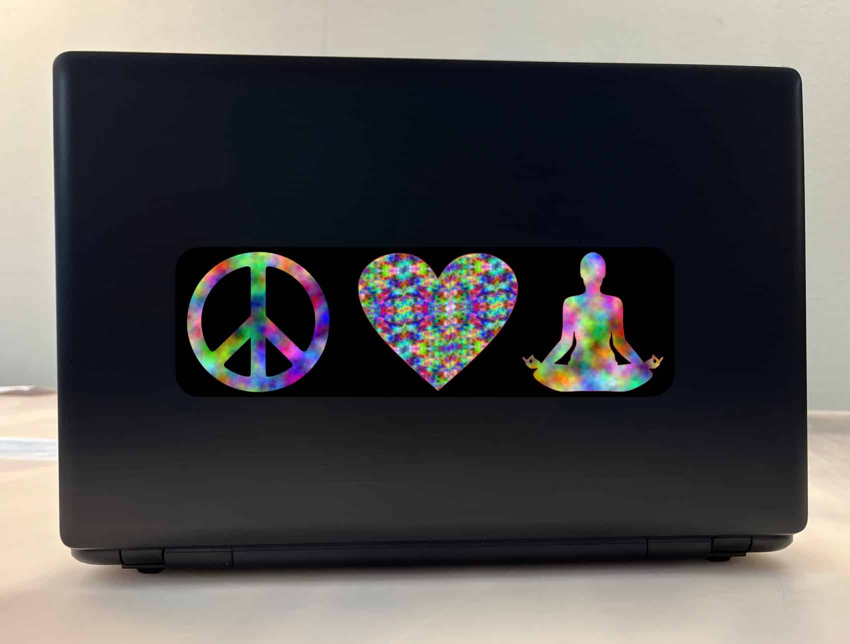 10in x 3in Peace Love Yoga Bumper Sticker Vinyl Decal Window Stickers Decals