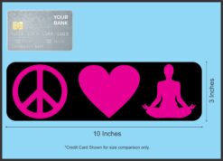 10in x 3in Peace Love Yoga Bumper Sticker Vinyl Decal Window Sti
