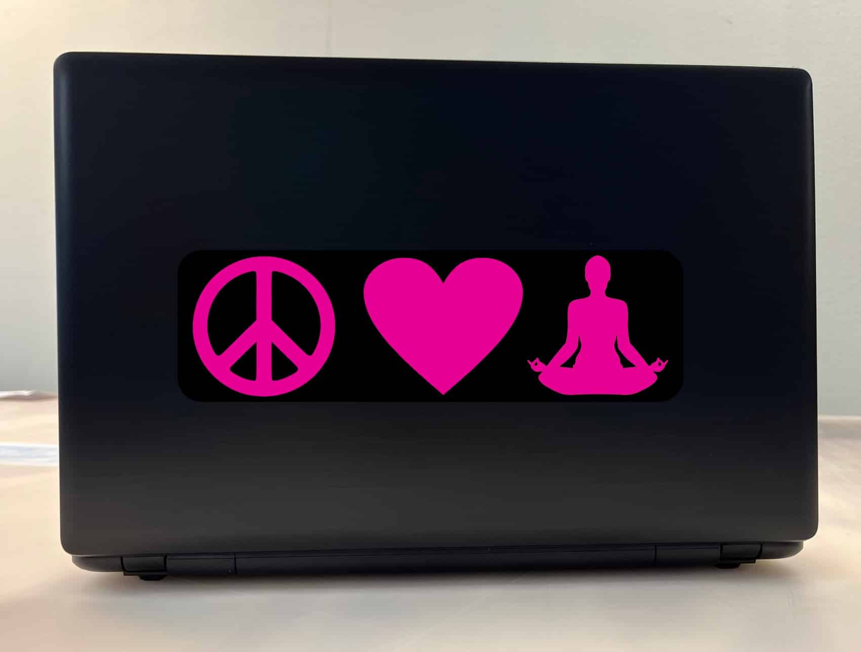10in x 3in Peace Love Yoga Bumper Sticker Vinyl Decal Window Sti