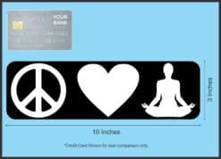 10in x 3in Peace Love And Yoga magnet bumper magnetic magnets Car