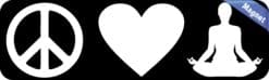 10in x 3in Peace Love And Yoga magnet bumper magnetic magnets Car