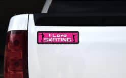 10in x 3in I Love Skating Sports Magnet Magnetic Vehicle Sign