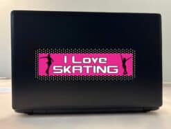 10in x 3in I Love Skating Sports Bumper Sticker Vinyl Window Dec