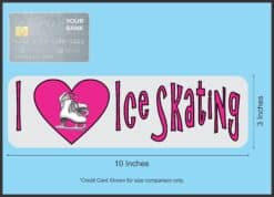 10in x 3in I Heart Ice Skating Love Sports Magnet Magnetic Vehic