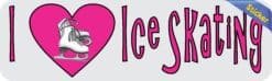 10in x 3in I Heart Ice Skating Love Sports Bumper Sticker Vinyl
