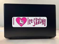 10in x 3in I Heart Ice Skating Love Sports Bumper Sticker Vinyl