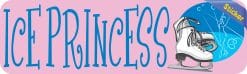 Alternative view of 10in x 3in Ice Princess Skating Sports Bumper Sticker Vinyl Window Decal