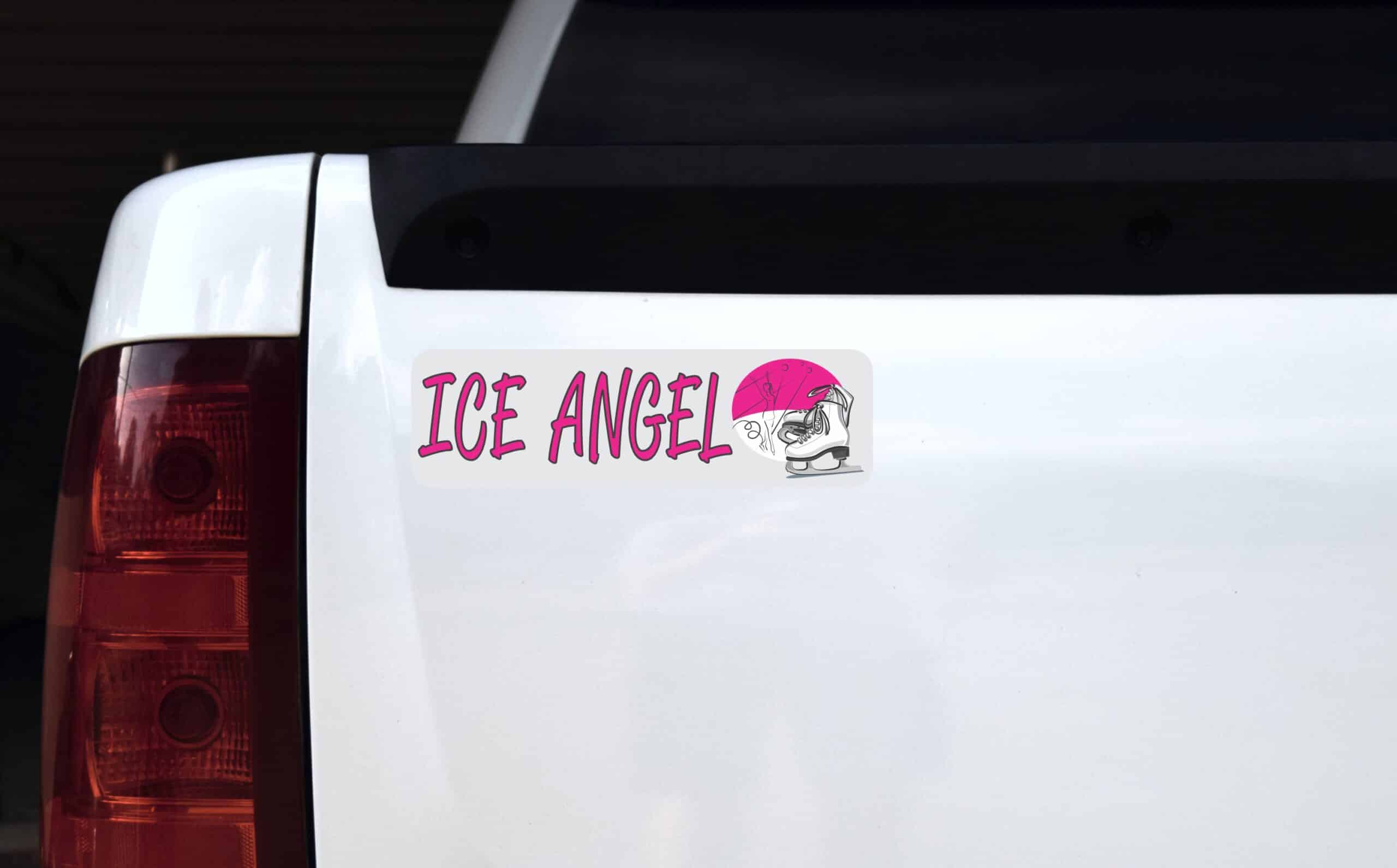 10in x 3in Ice Angel Skating Sports Magnet Magnetic Vehicle Sign