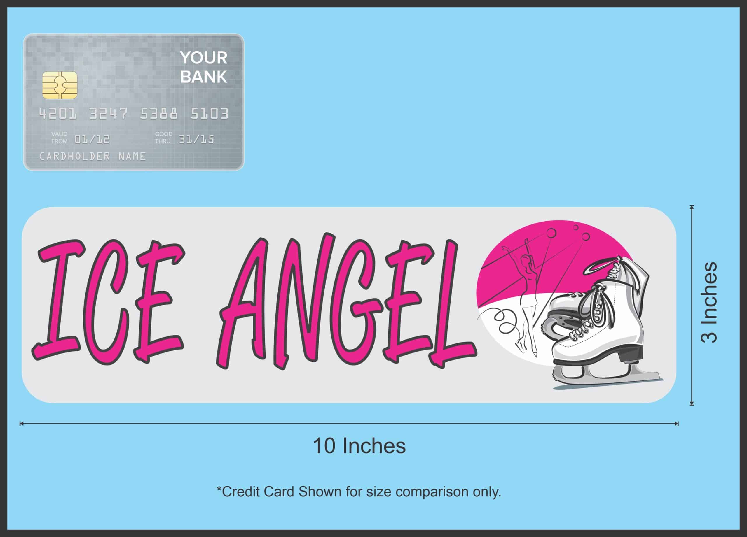 10in x 3in Ice Angel Skating Sports Magnet Magnetic Vehicle Sign