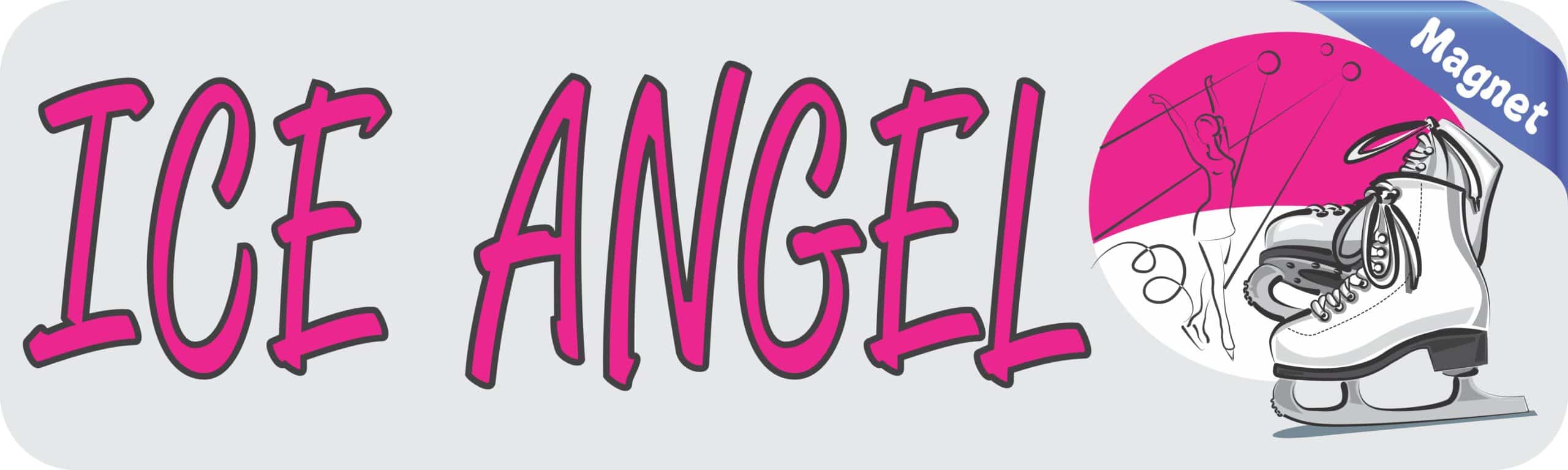 10in x 3in Ice Angel Skating Sports Magnet Magnetic Vehicle Sign