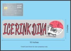 10in x 3in Ice Rink Diva Skating Sports Bumper Sticker Vinyl Window Decal