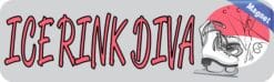 10in x 3in Ice Rink Diva Skating Sports Magnet Magnetic Vehicle Sign