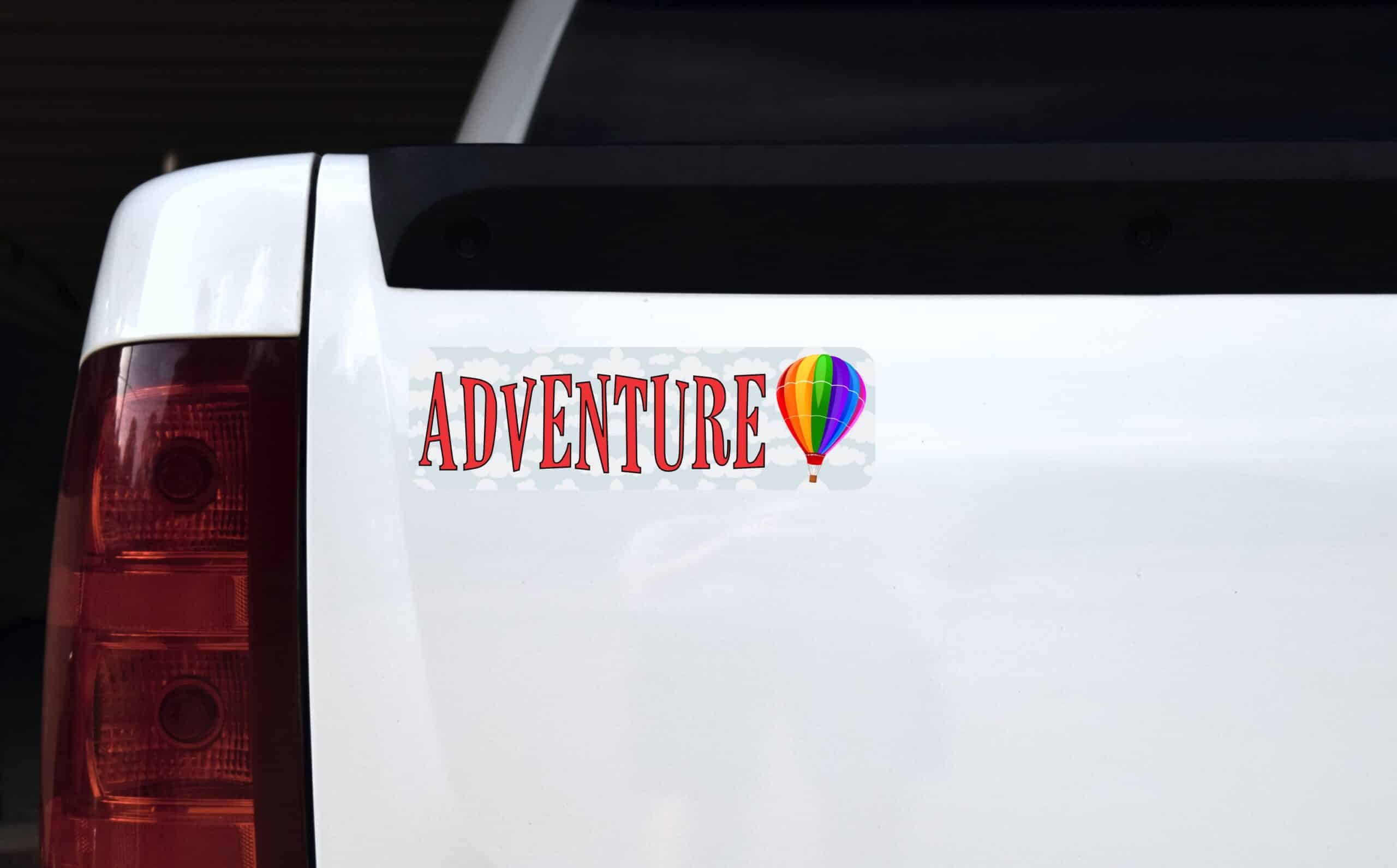 10in x 3in Adventure Ballooning Bumper Sticker Window Stickers Vinyl Decals Car Decal