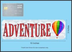 10in x 3in Adventure Ballooning Bumper Sticker Window Stickers Vinyl Decals Car Decal
