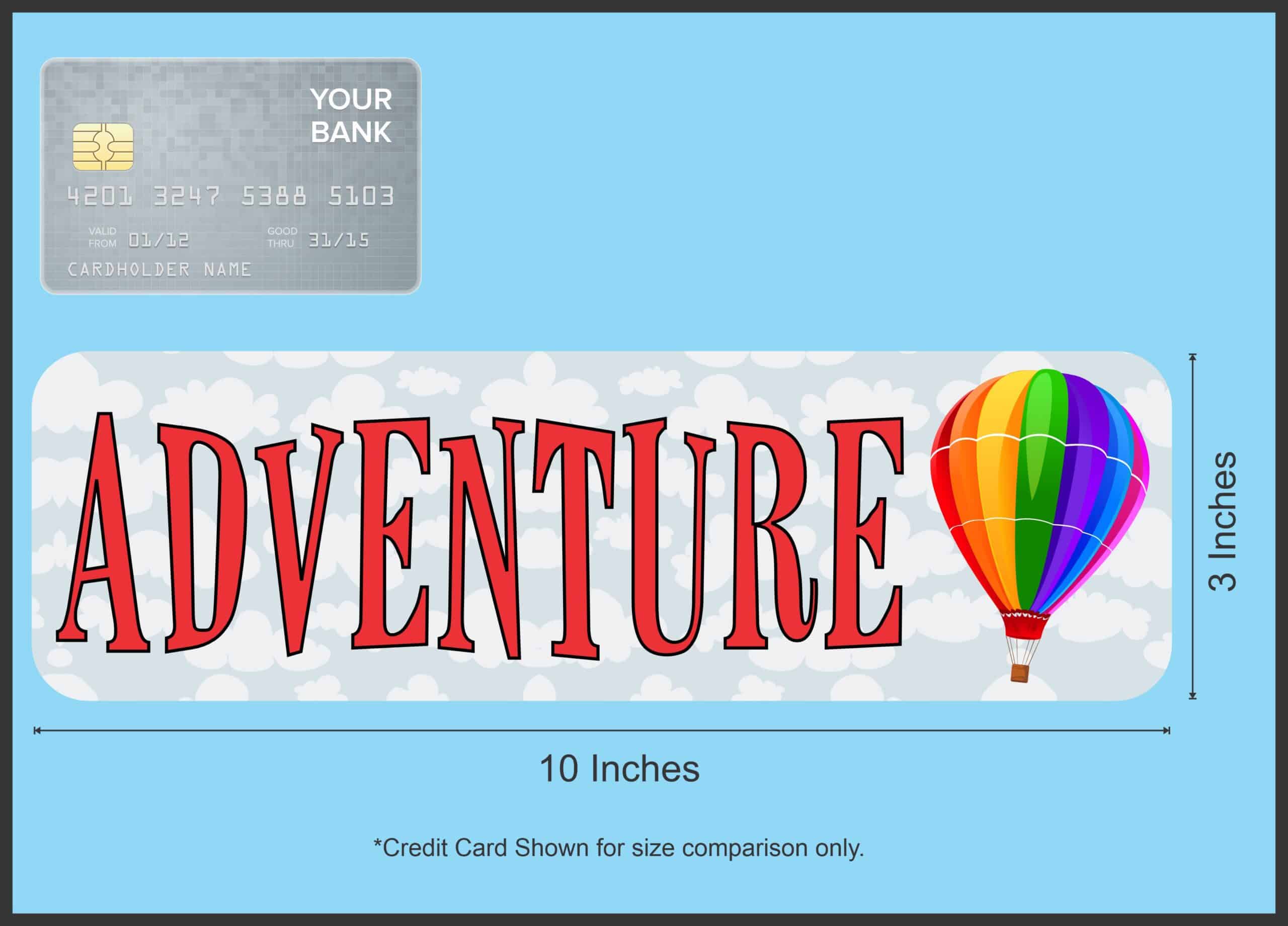 10in x 3in Adventure Ballooning Bumper Sticker Window Stickers Vinyl Decals Car Decal