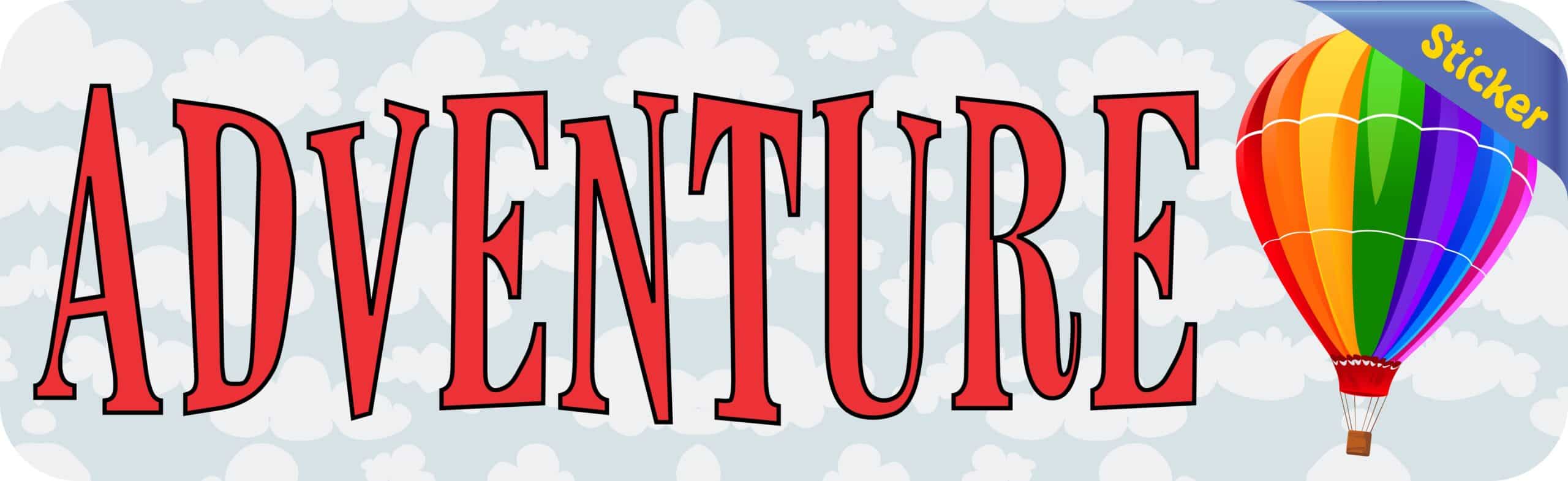10in x 3in Adventure Ballooning Bumper Sticker Window Stickers Vinyl Decals Car Decal