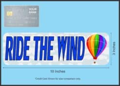 10in x 3in Ride The Wind Ballooning Bumper Sticker Window Stickers Vinyl Decals Car Decal