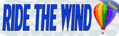 10in x 3in Ride The Wind Ballooning Bumper Sticker Window Stickers Vinyl Decals Car Decal