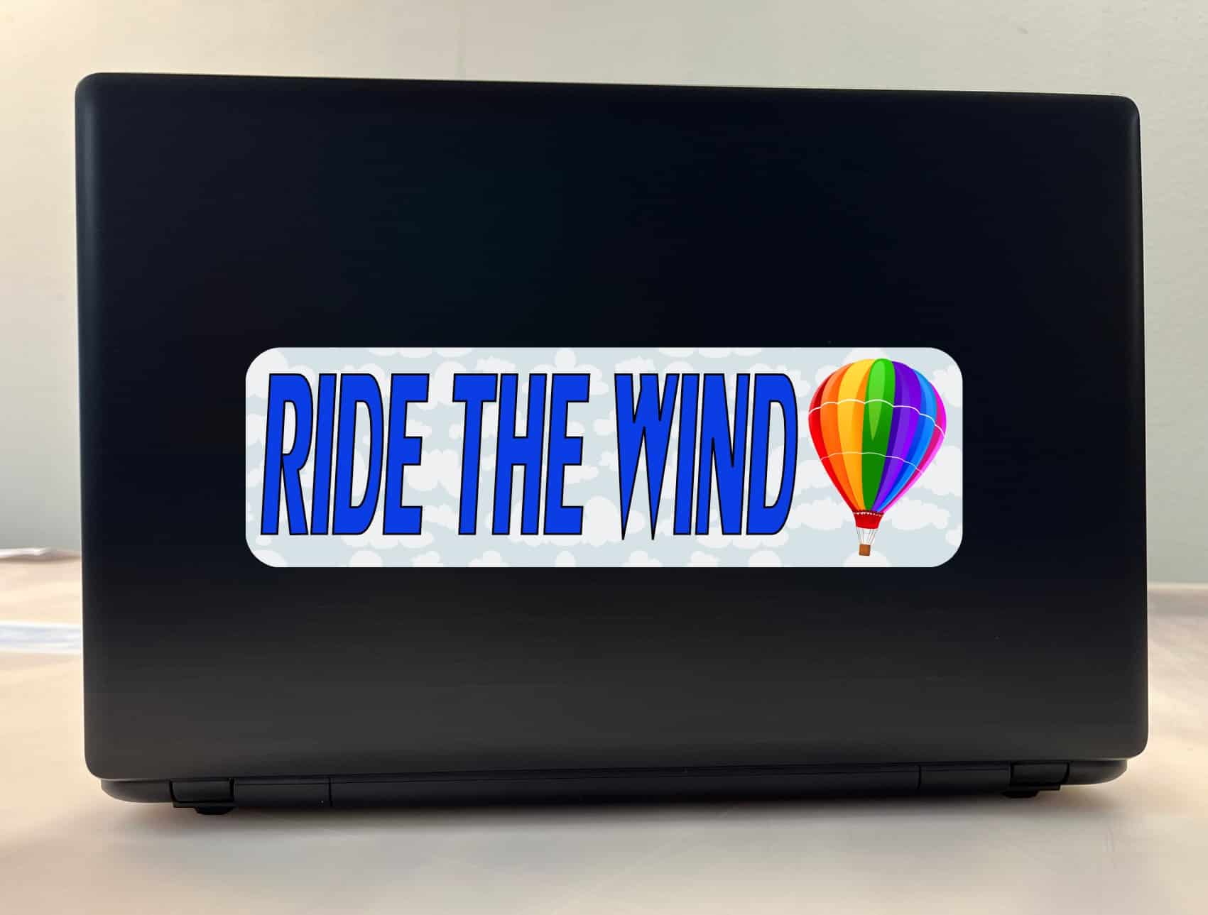 10in x 3in Ride The Wind Ballooning Bumper Sticker Window Stickers Vinyl Decals Car Decal