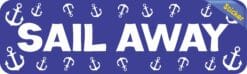 10in x 3in Sail Away Cruise Ship Sports Bumper Sticker Vinyl Window Decal