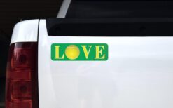 10in x 3in Love Tennis Ball Vinyl Bumper magnet  Car magnetic magnets