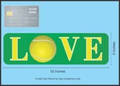 10in x 3in Love Tennis Ball Vinyl Bumper Sticker Decal Car Window Stickers Decals