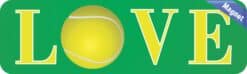 10in x 3in Love Tennis Ball Vinyl Bumper magnet  Car magnetic magnets