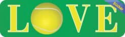10in x 3in Love Tennis Ball Vinyl Bumper Sticker Decal Car Window Stickers Decals