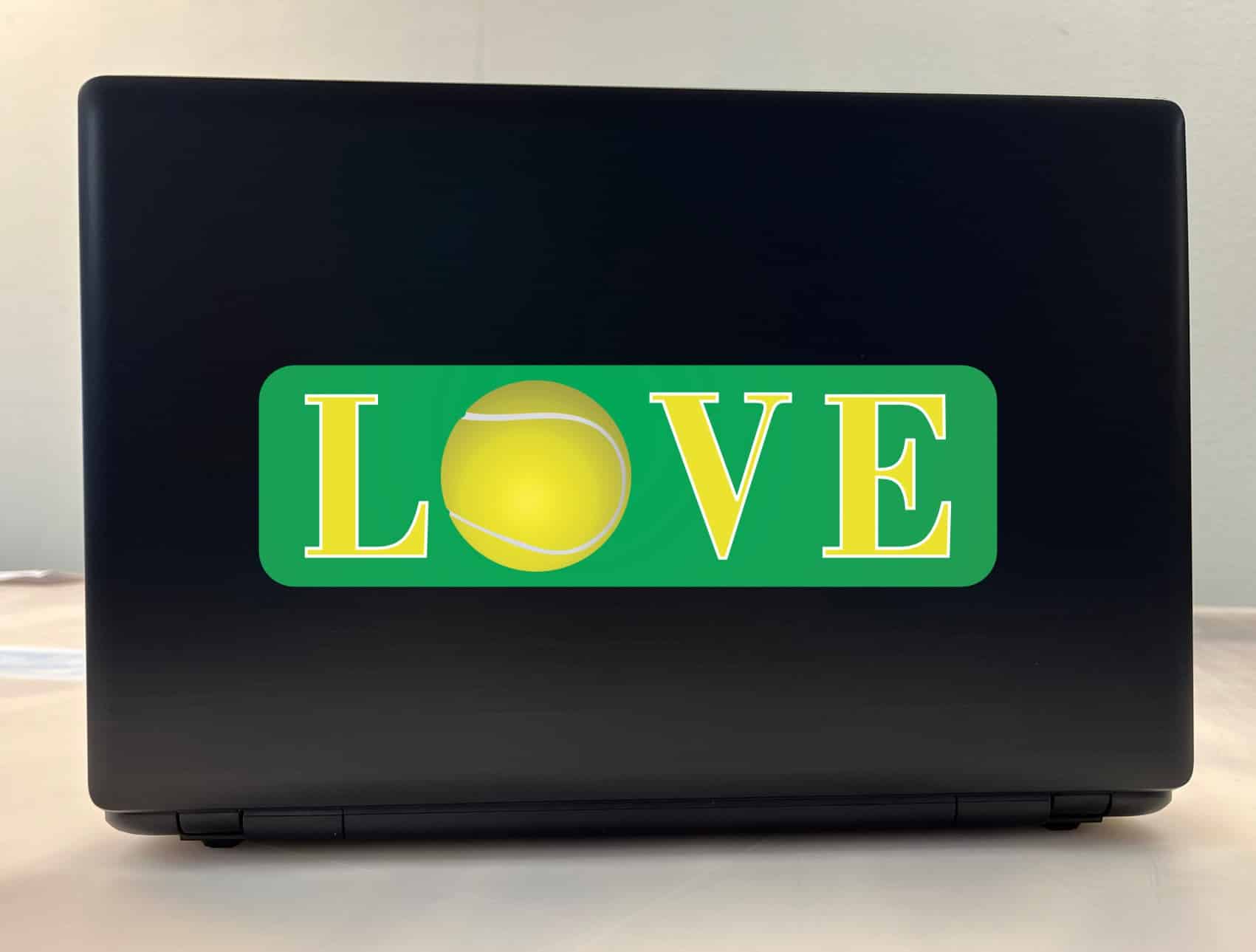 10in x 3in Love Tennis Ball Vinyl Bumper Sticker Decal Car Window Stickers Decals