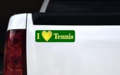 10in x 3in I Love (Heart) Tennis Bumper Stickers Window Decal St
