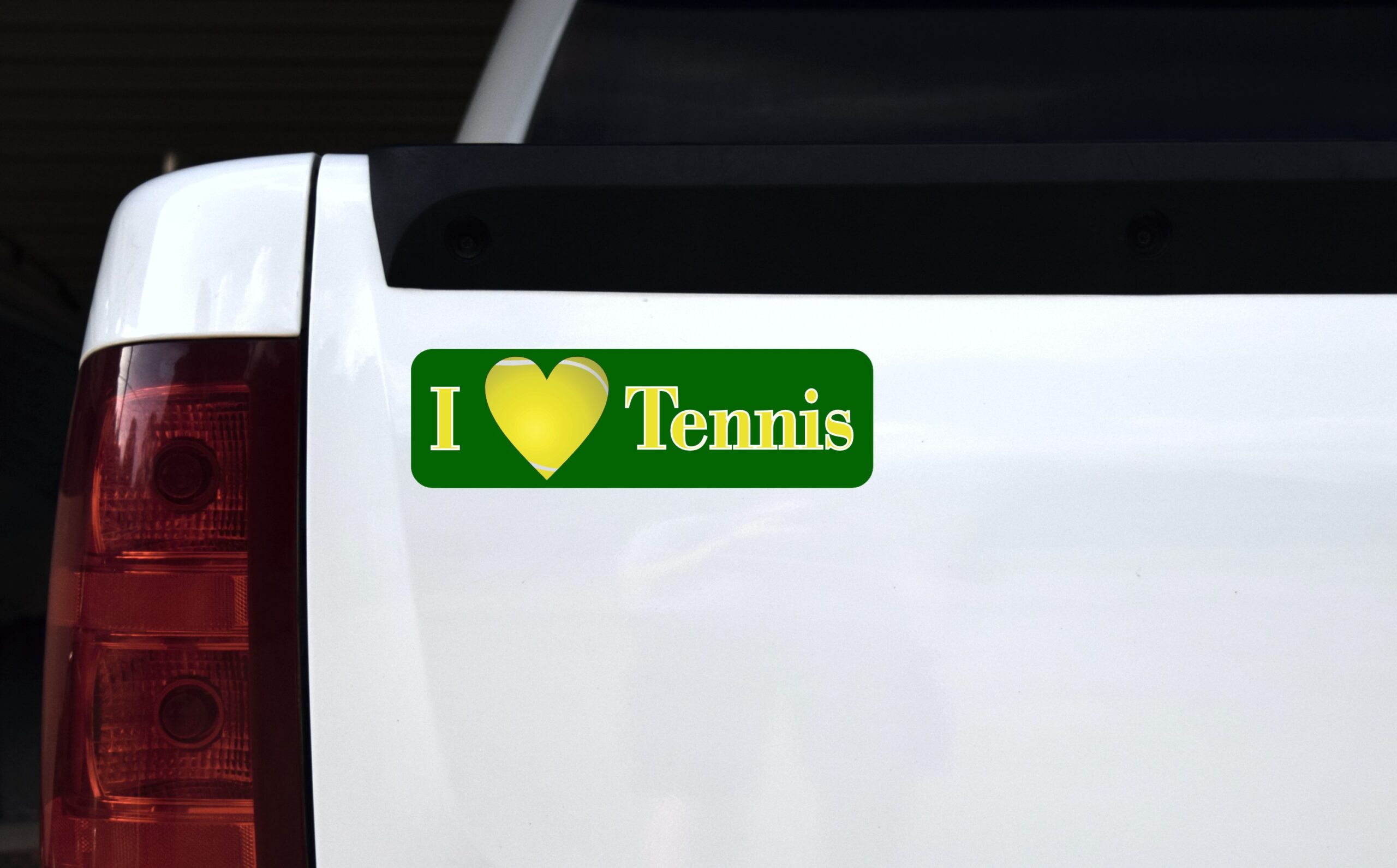 10in x 3in I Love (Heart) Tennis Bumper Stickers Window Decal St