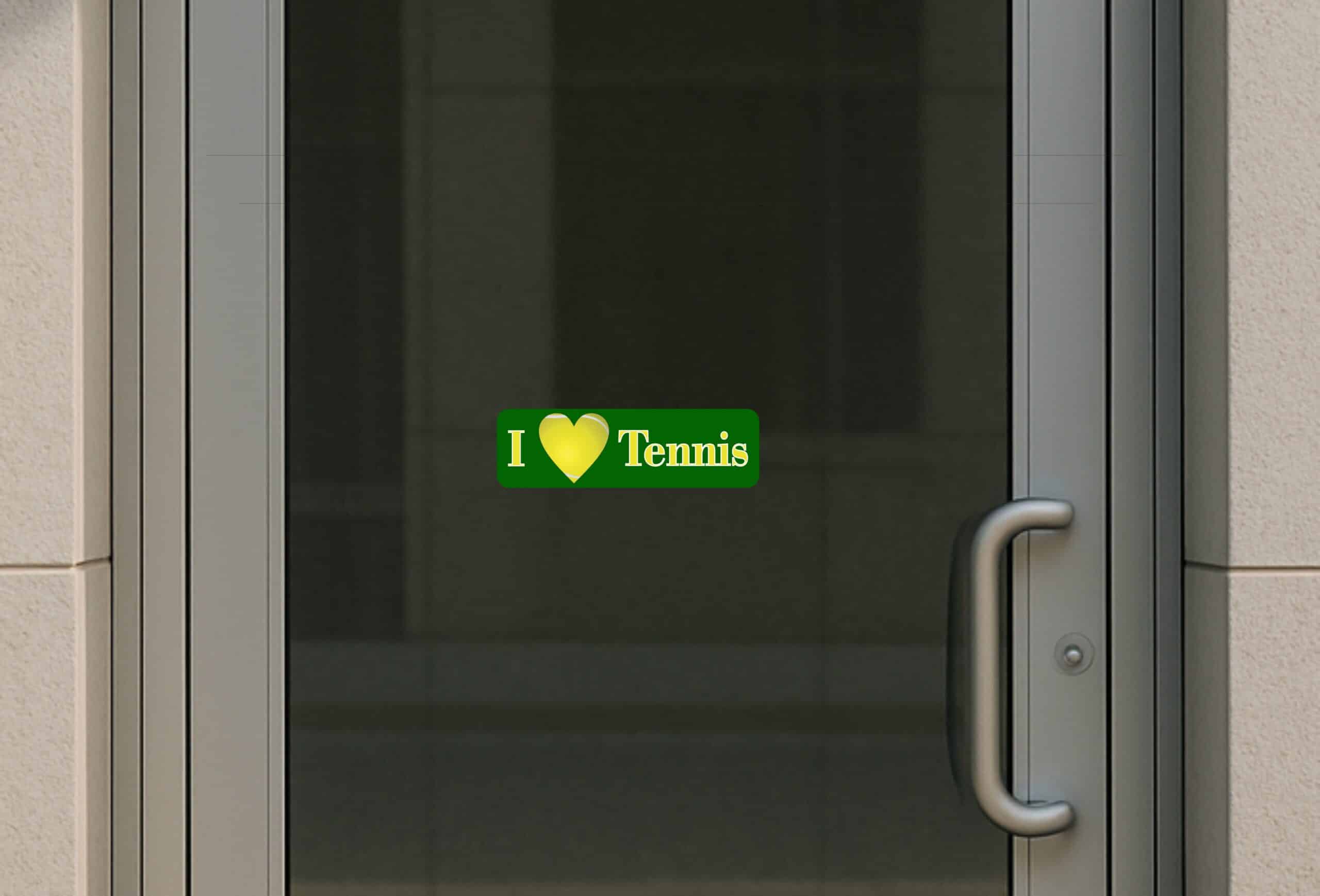 10in x 3in I Love (Heart) Tennis Bumper Stickers Window Decal St