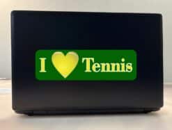 10in x 3in I Love (Heart) Tennis Bumper Stickers Window Decal St