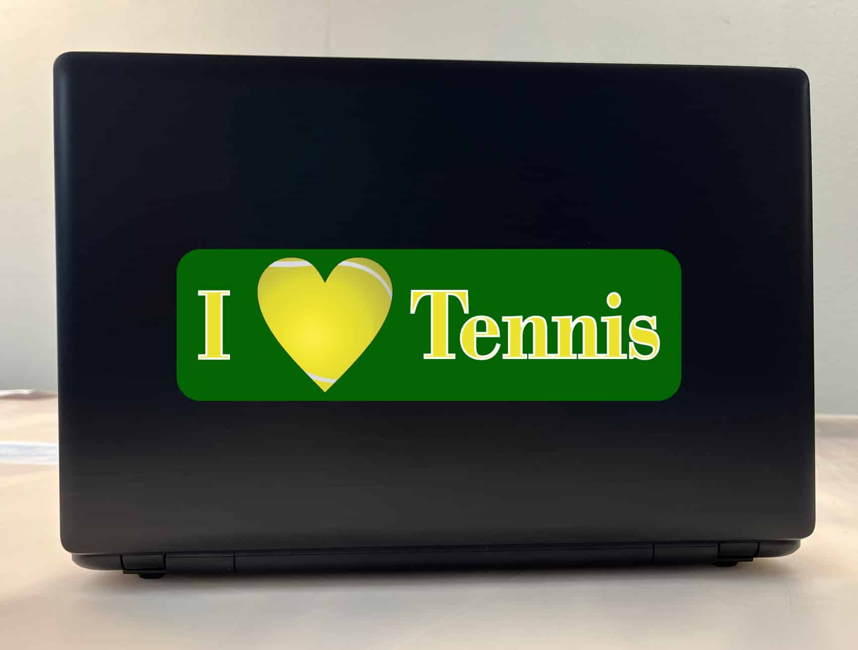 10in x 3in I Love (Heart) Tennis Bumper Stickers Window Decal St