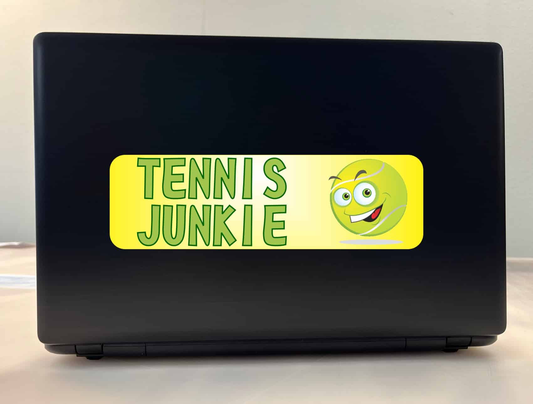 10in x 3in Tennis Junkie Bumper Sticker Vinyl Vehicle Sports Decal Stickers