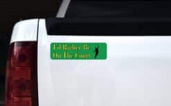 10in x 3in Male Id Rather Be on the Court Tennis Bumper Sticker