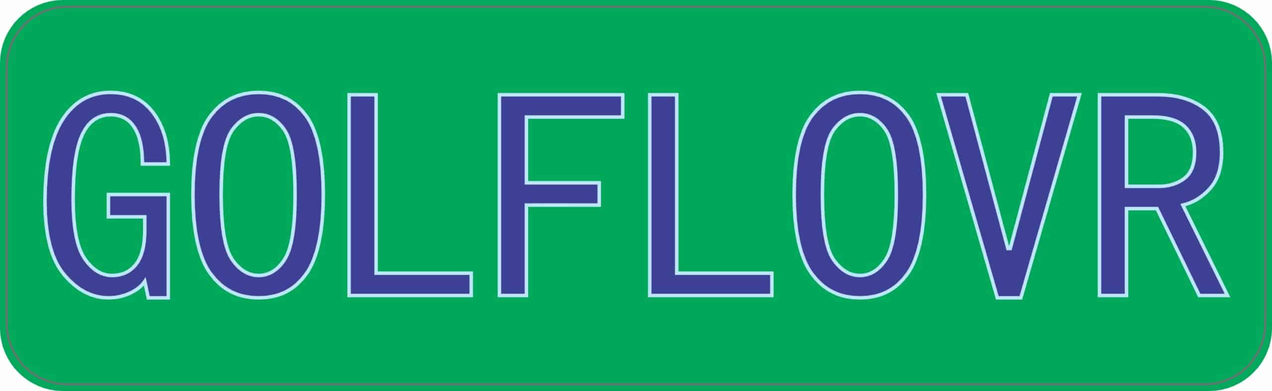 10in x 3in Golf Lovr(lover) Bumper Stickers player window decals car decal sticker