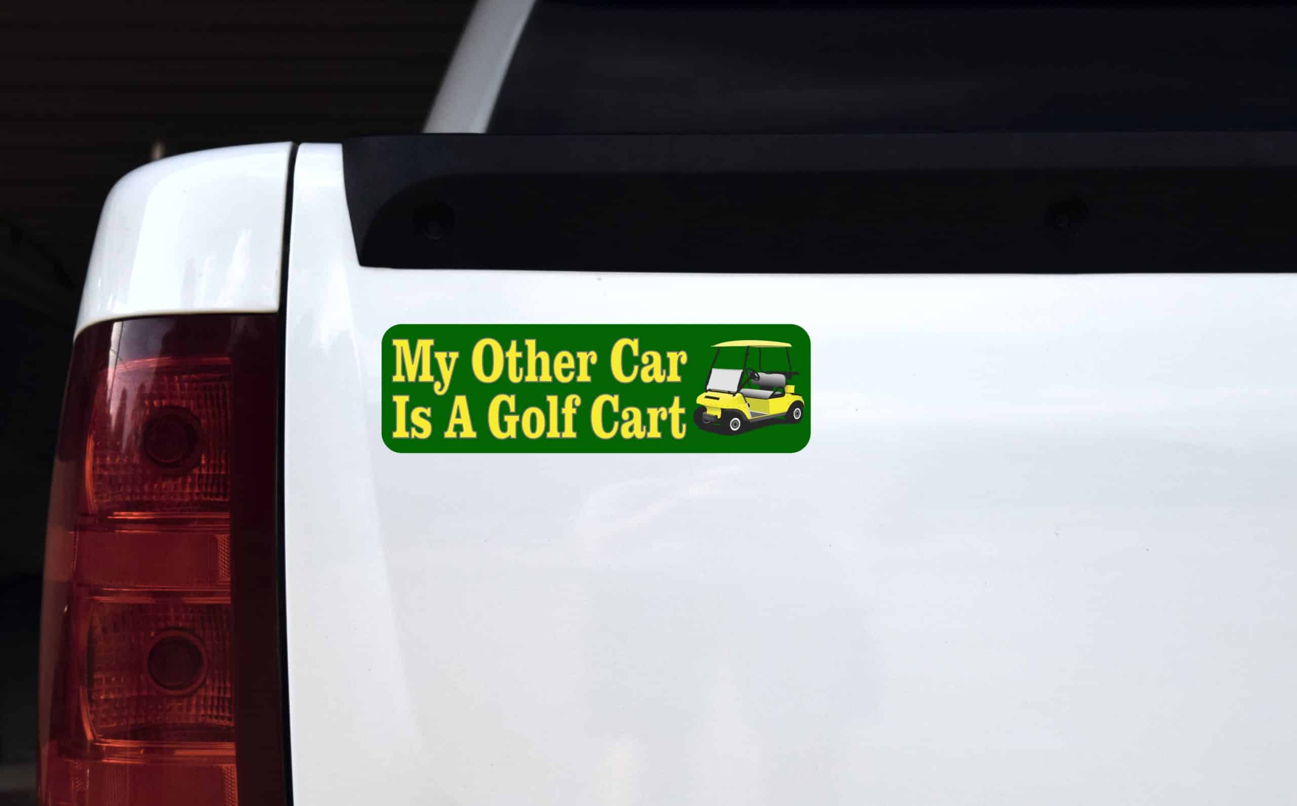10in x 3in My Other Car Is Golf Cart Bumper Stickers Window Decals Decal Sticker - Image 4