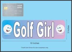 10in x 3in Golf Girl Bumper Stickers window decals decal sticker golfer player