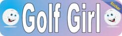 10in x 3in Golf Girl Bumper Stickers window decals decal sticker golfer player