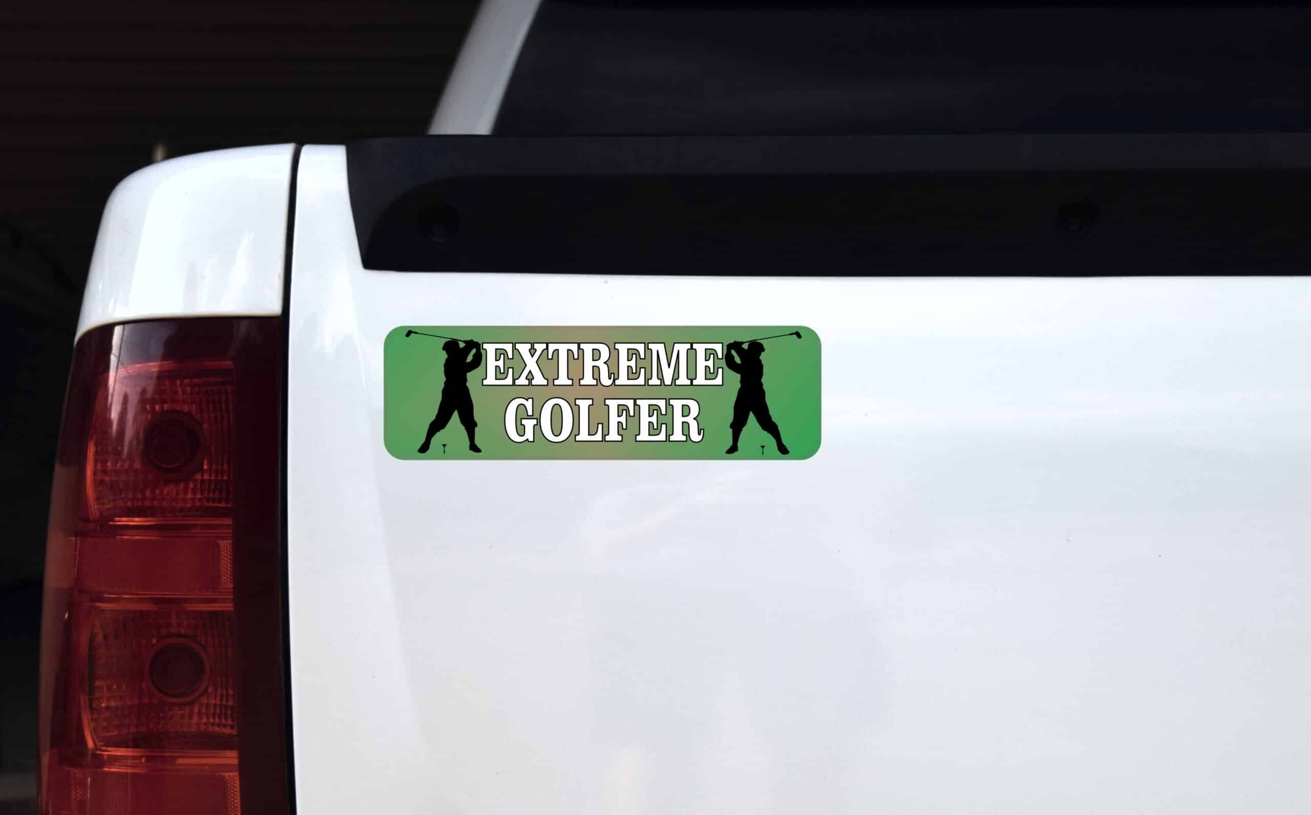 10in x 3in Extreme Golfer Bumper Stickers window decals decal sticker golf balls