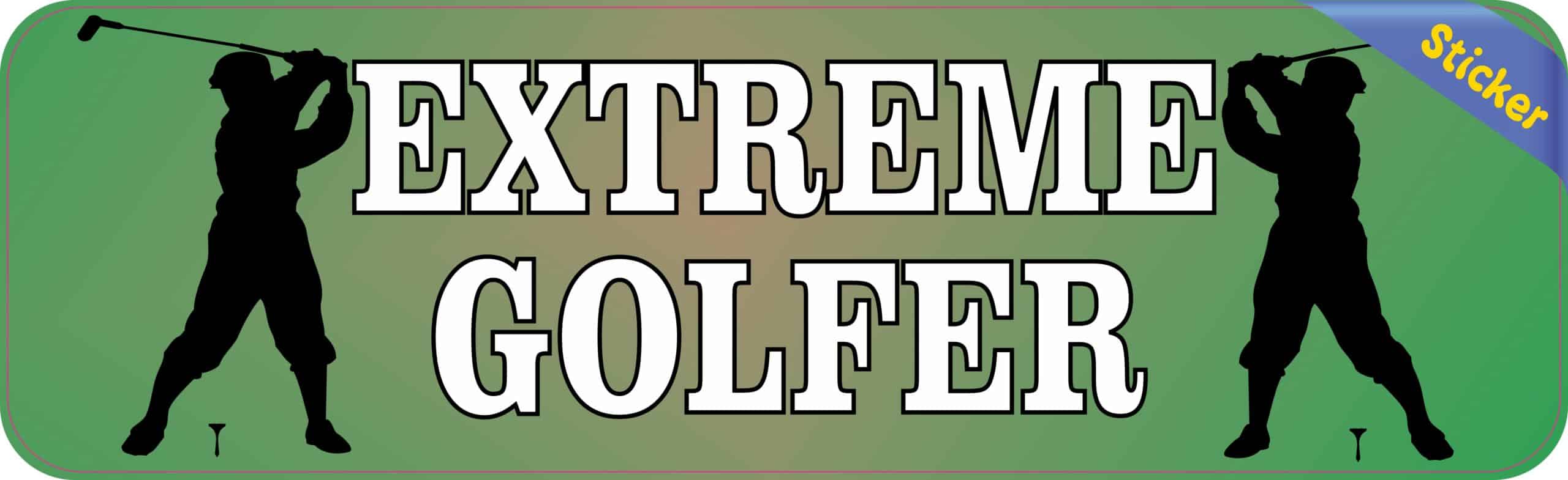 10in x 3in Extreme Golfer Bumper Stickers window decals decal sticker golf balls
