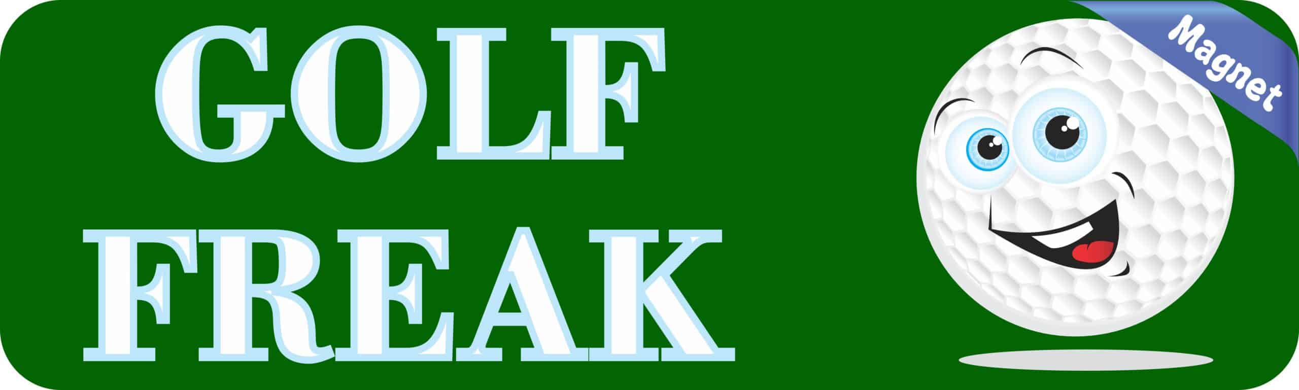 10in x 3in Golf Freak Bumper magnets magnetic magnet golf balls