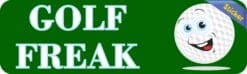 10in x 3in Golf Freak Bumper Stickers window decals decal sticker golf balls
