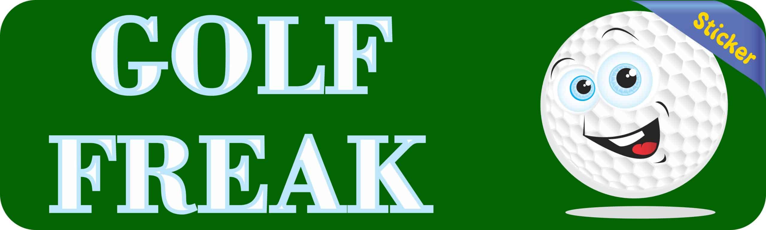 10in x 3in Golf Freak Bumper Stickers window decals decal sticker golf balls
