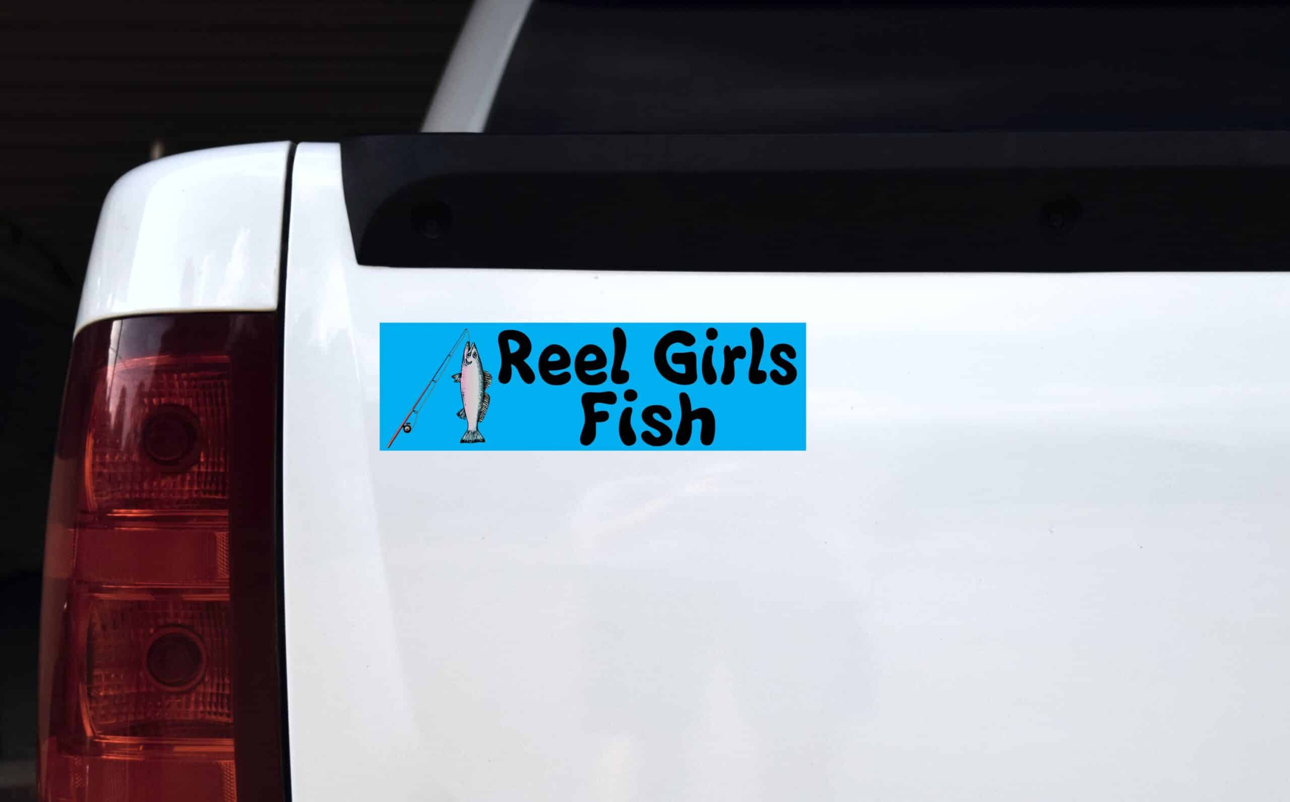10in x 3in Rod Reel Girls Fish Bumper magnets fishing magnetic magnet