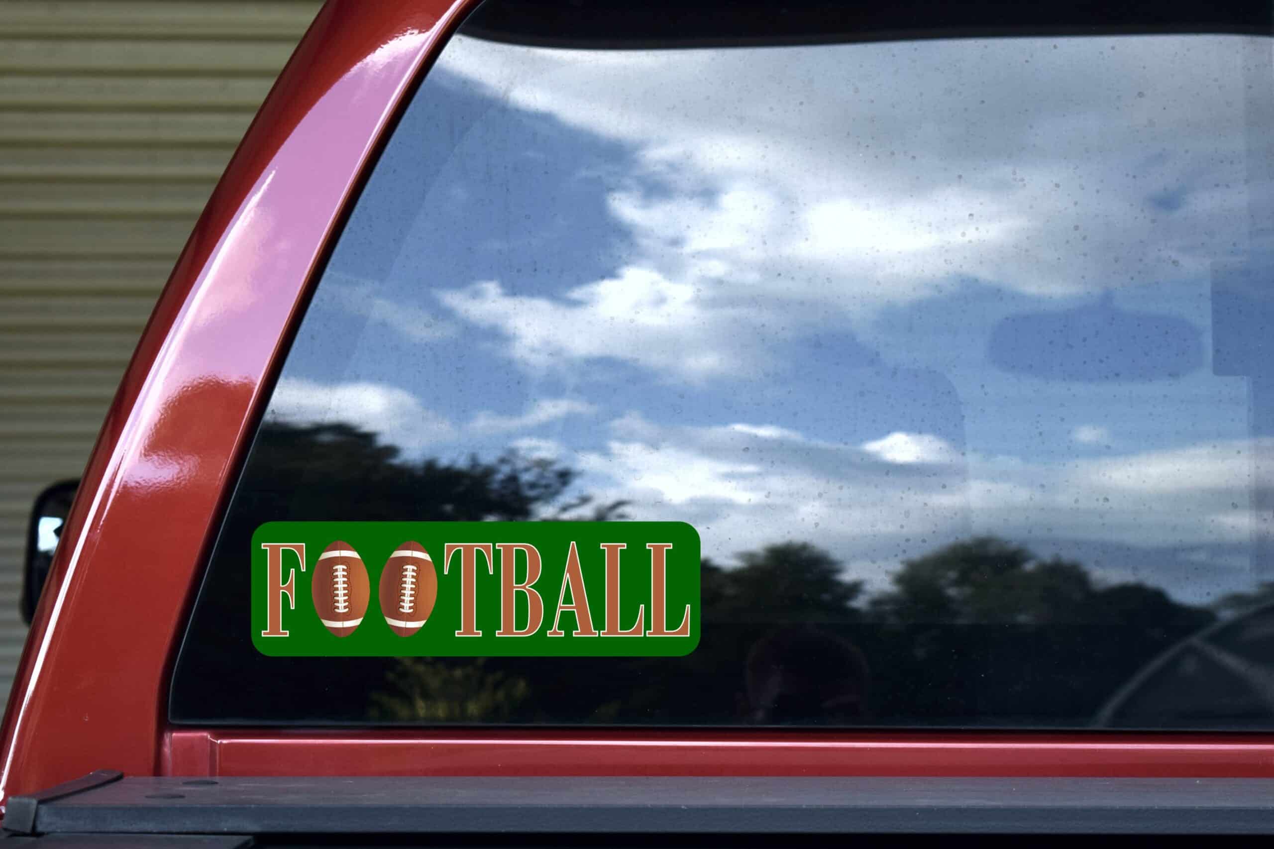 10in x 3in Football Bumper Stickers window decals car decal sticker footballs